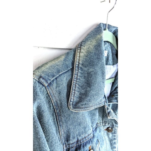 90s vintage blue jean denim lined chambray jacket - Picture 6 of 7